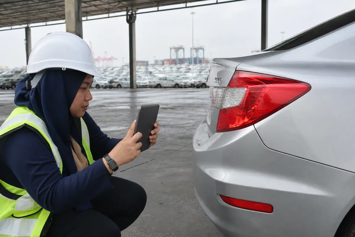 Semakan keadaan kenderaan di terminal Malaysia